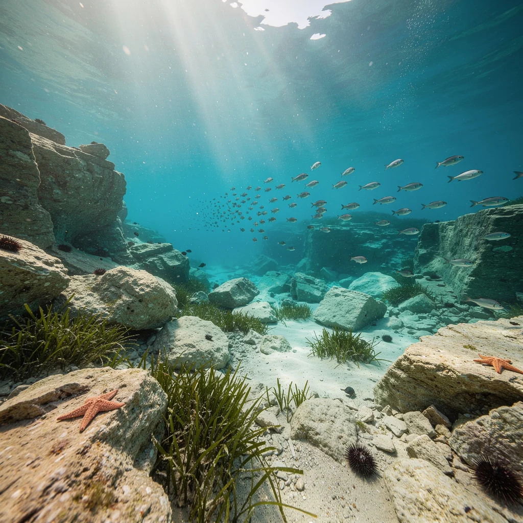 Buceo en las aguas limpias del Mediterráneo frente a Calabardina